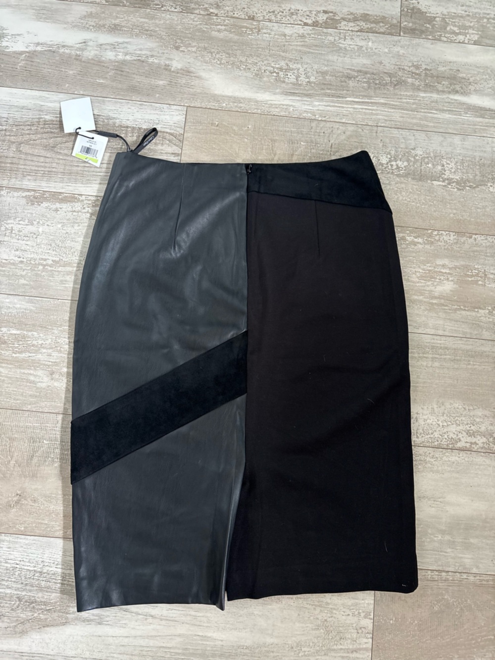 Calvin Klein Black Two-Tone Pencil Skirt